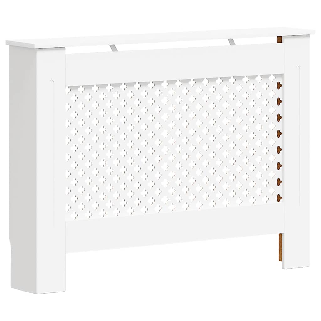 Radiatordeksel hvit 112x19x81,5 cm MDF