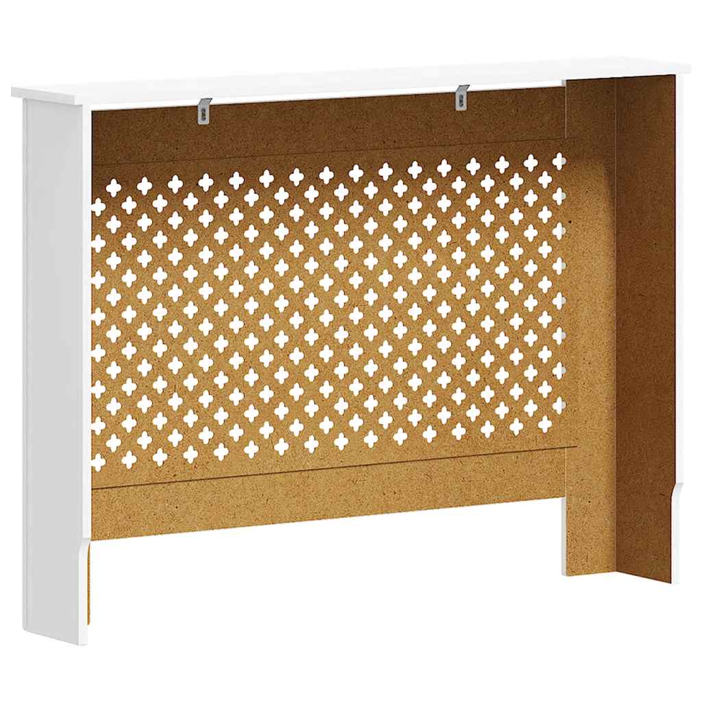 Radiatordeksel hvit 112x19x81,5 cm MDF
