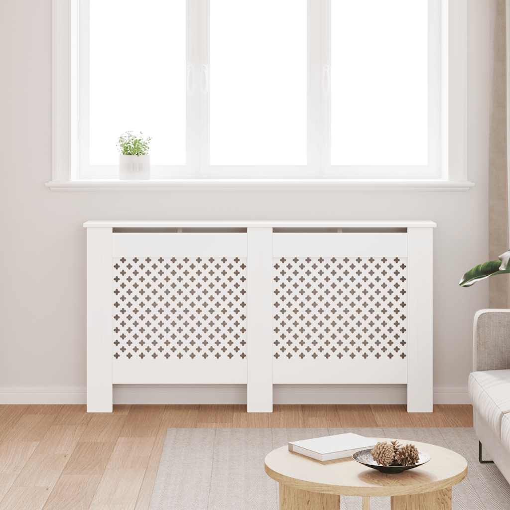 Radiatordeksel hvit 152x19x81,5 cm MDF vidaXL
