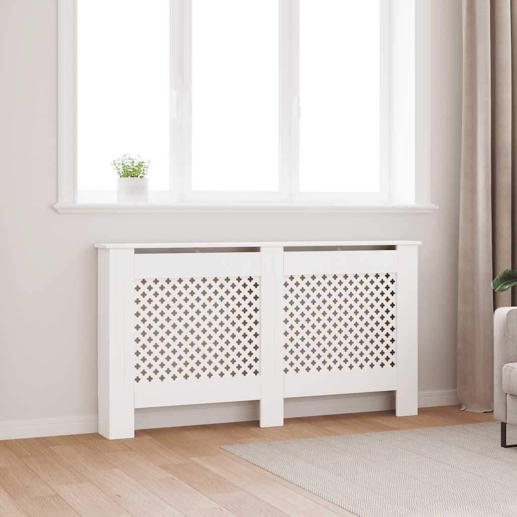 Radiatordeksel hvit 152x19x81,5 cm MDF vidaXL