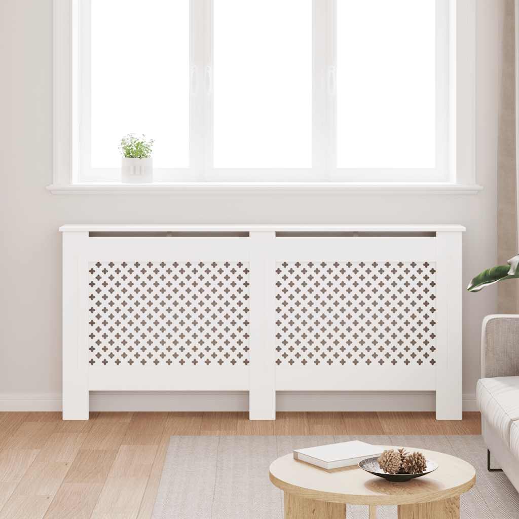 Radiatordeksel hvit 172x19x81,5 cm MDF vidaXL