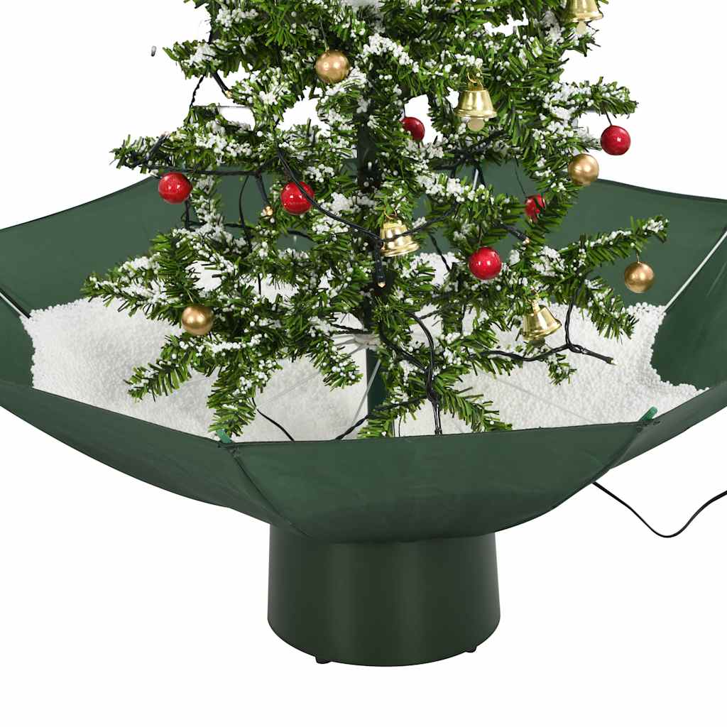Kunstig juletre med snø og paraplybase grønn 75 cm