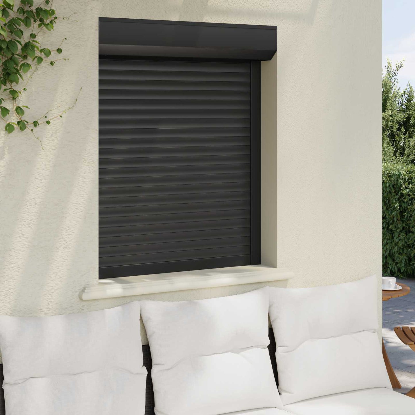 Rullegardin Antrasitt 80 x 100 cm Aluminium og Polyuretan