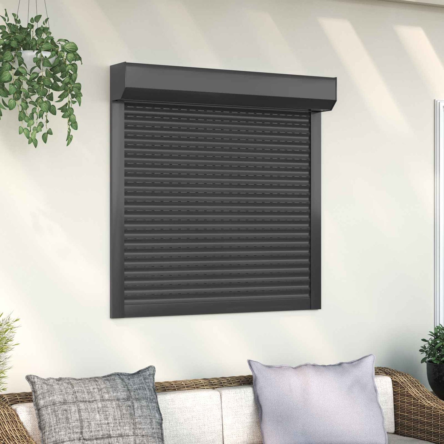 Rullegardin Antrasitt 100 x 100 cm Aluminium og Polyuretan