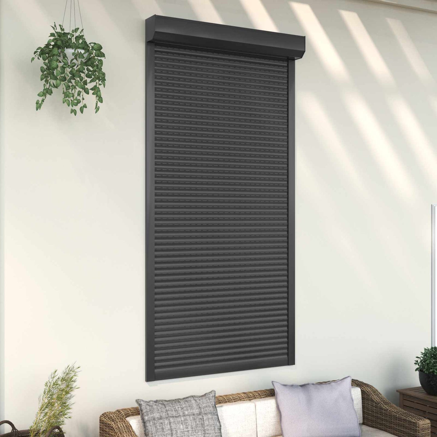 Rullegardin Antrasitt 110 x 220 cm Aluminium og Polyuretan