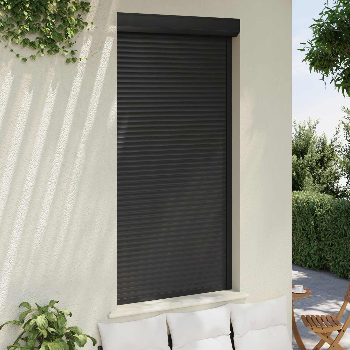 Rullegardin Antrasitt 110 x 220 cm Aluminium og Polyuretan