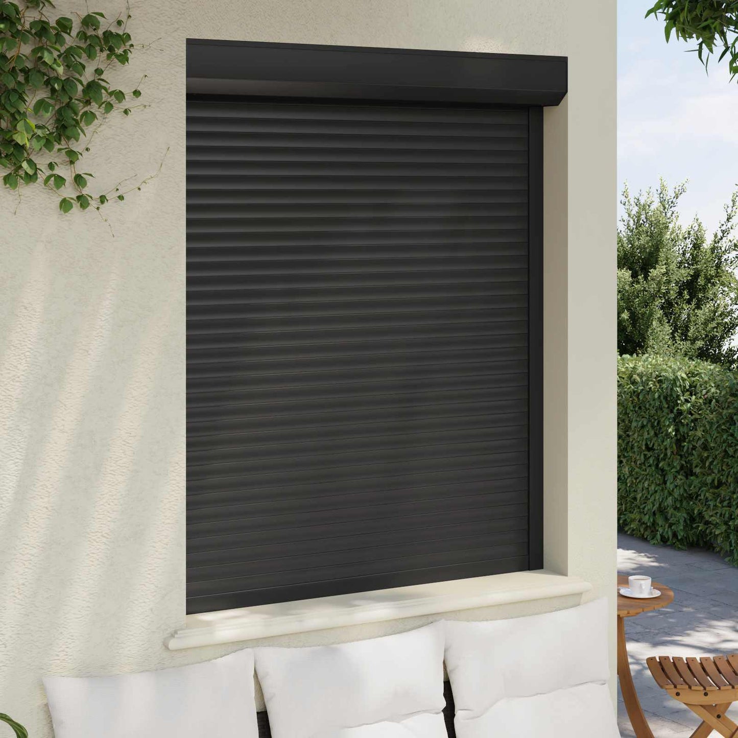 Rullegardin Antrasitt 120 x 150 cm Aluminium og Polyuretan