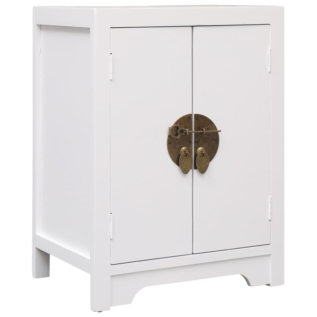 Nattbord hvit 38x28x52 cm keisertre