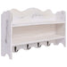 Veggmontert garderobepanel hvit 50x10x30 cm tre