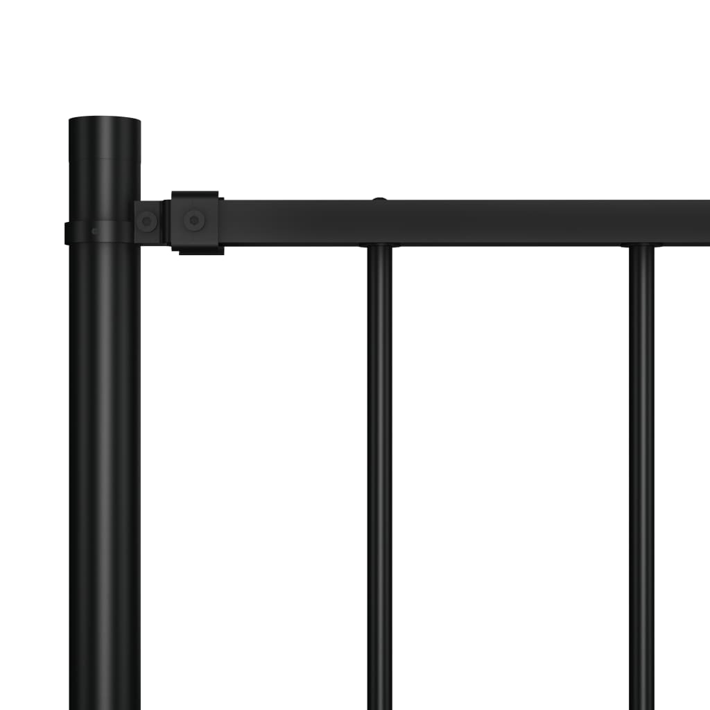 Gjerdepanel Woerden med stolper stål 1,7x0,75 m svart