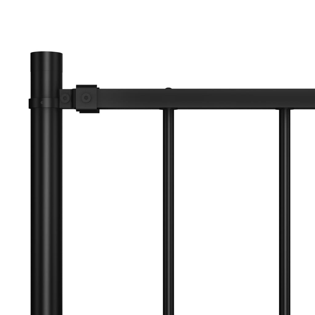 Gjerdepanel Woerden med stolper stål 1,7x1,25 m svart