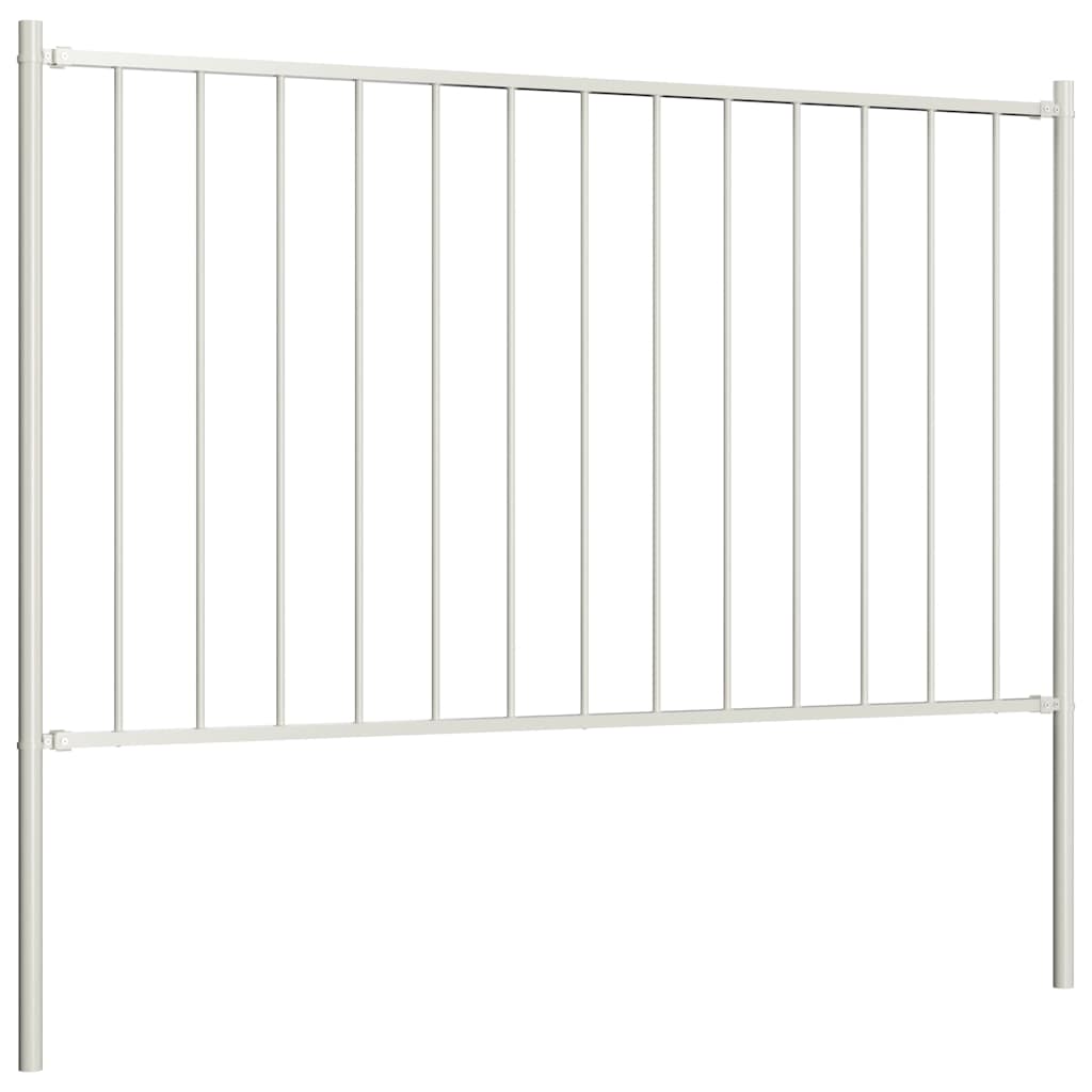 Gjerdepanel Woerden med stolper stål 1,7x0,75 m hvit