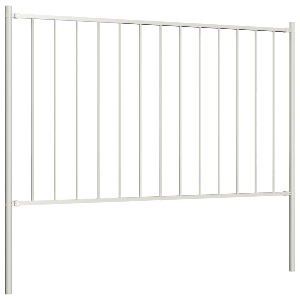 Gjerdepanel Woerden med stolper stål 1,7x1 m hvit