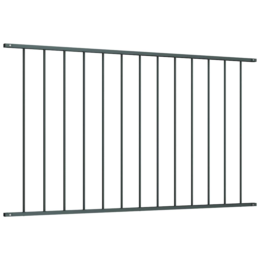 Gjerdepanel pulverlakkert stål 1,63x1,25 m antrasitt