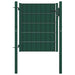 Gjerdeport PVC og stål 100x100 cm grønn vidaXL