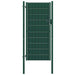 Gjerdeport PVC og stål 100x124 cm grønn vidaXL