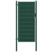 Gjerdeport PVC og stål 100x204 cm grønn vidaXL