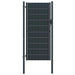 Gjerdeport PVC og stål 100x124 cm antrasitt vidaXL