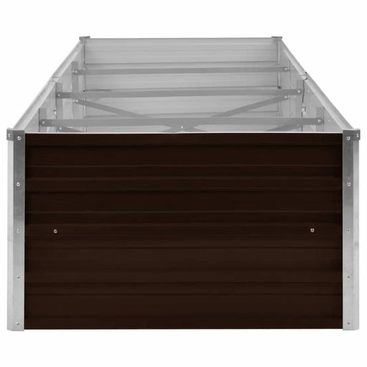 Høybed brun 320x80x45 cm galvanisert stål vidaXL