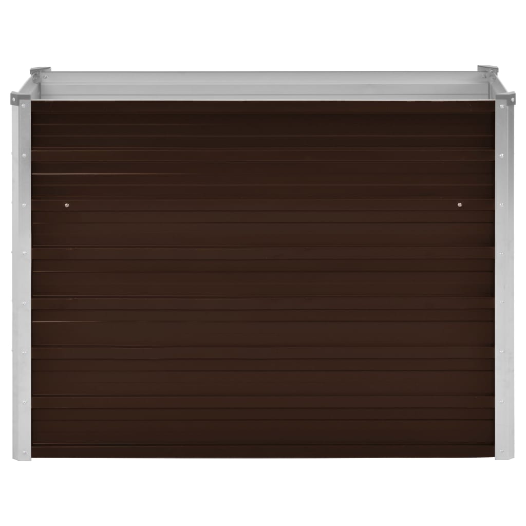Høybed brun 100x40x77 cm galvanisert stål