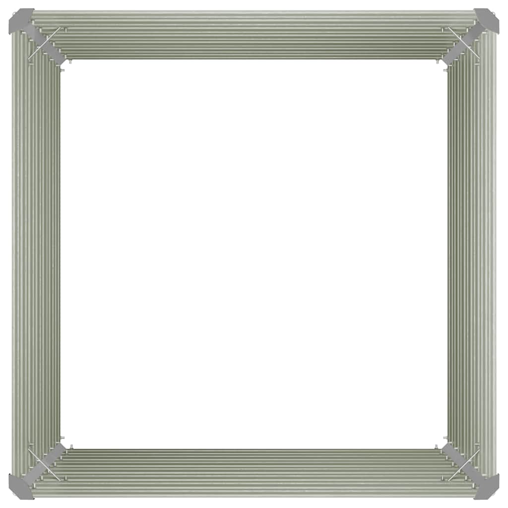 Forhøyet hagebed antrasitt 100x100x77 cm galvanisert stål