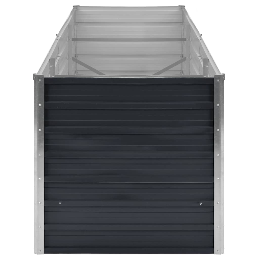 Høybed antrasitt 240x80x77 cm galvanisert stål