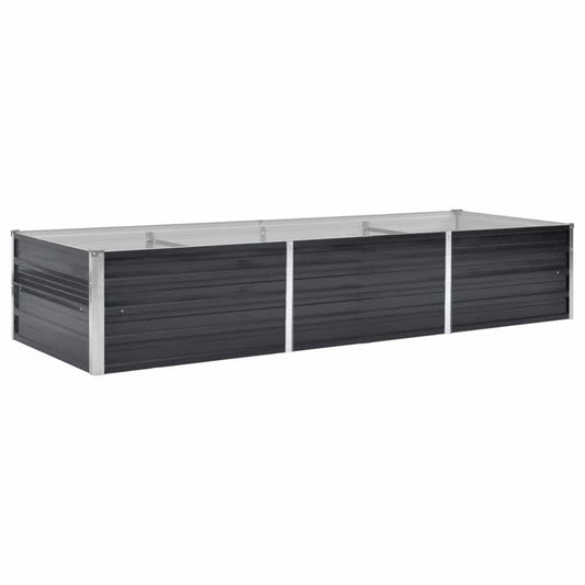 Høybed antrasitt 240x80x45 cm galvanisert stål