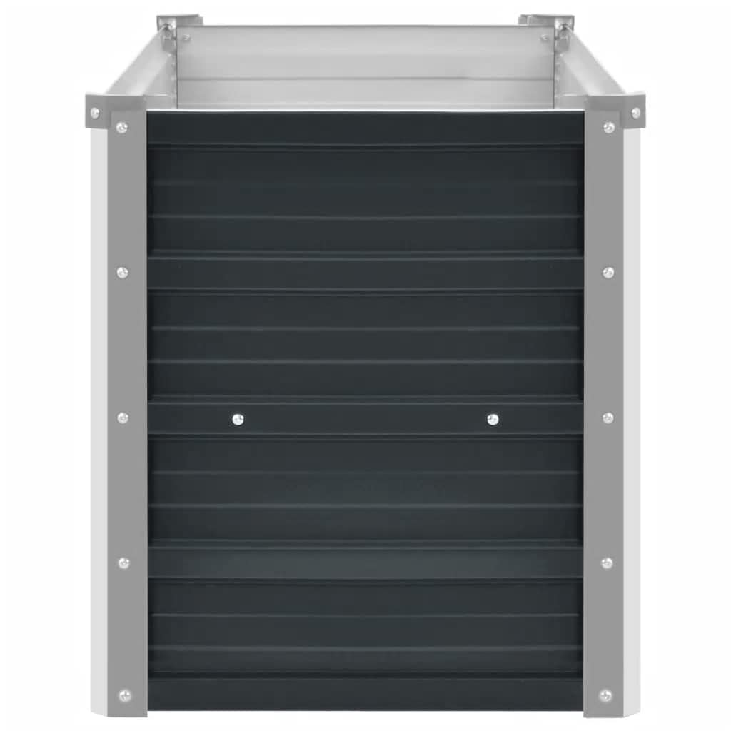Høybed antrasitt 160x40x45 cm galvanisert stål