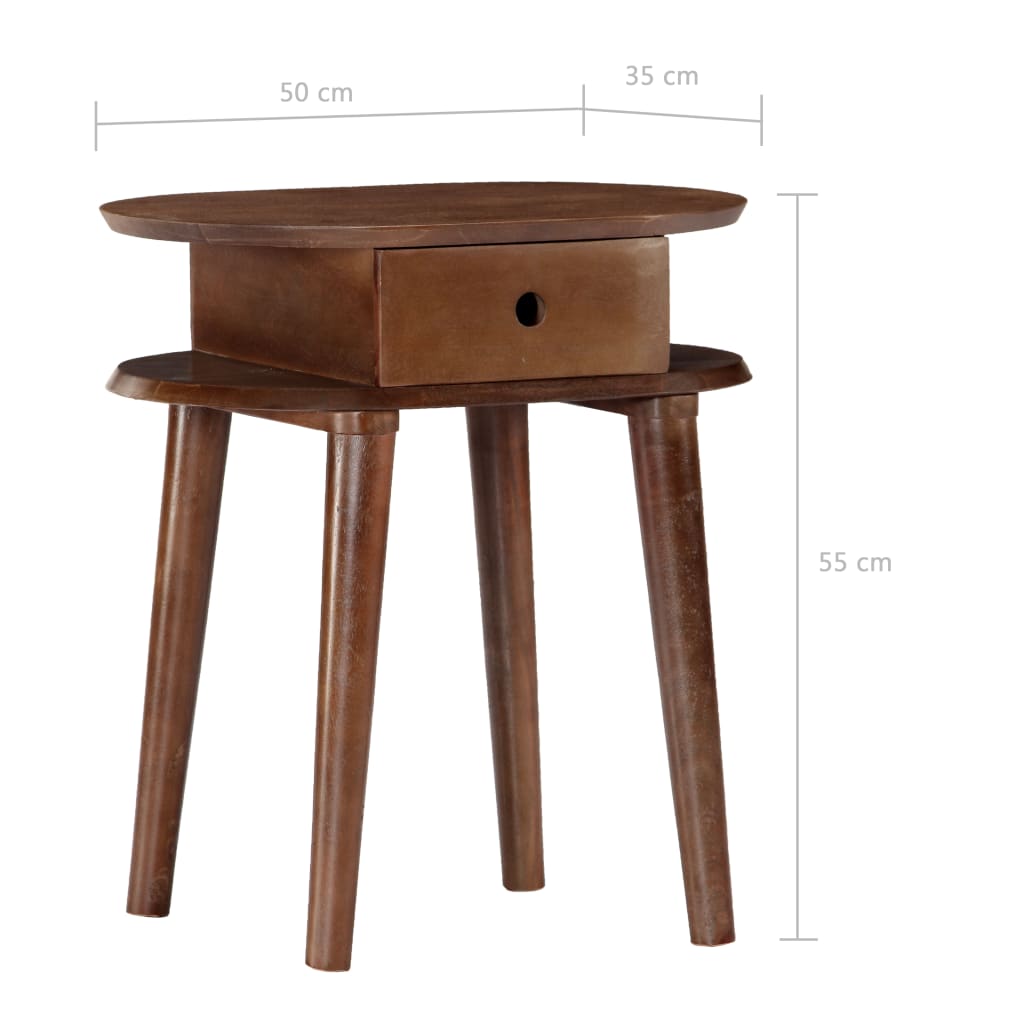 Nattbord 50x35x55 cm heltre akasie