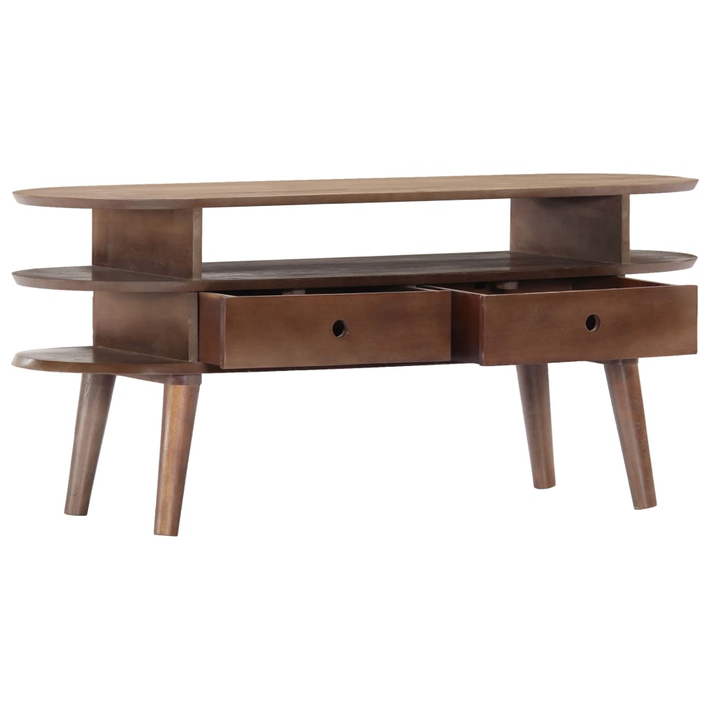 TV-benk 110x35x50 cm heltre akasie