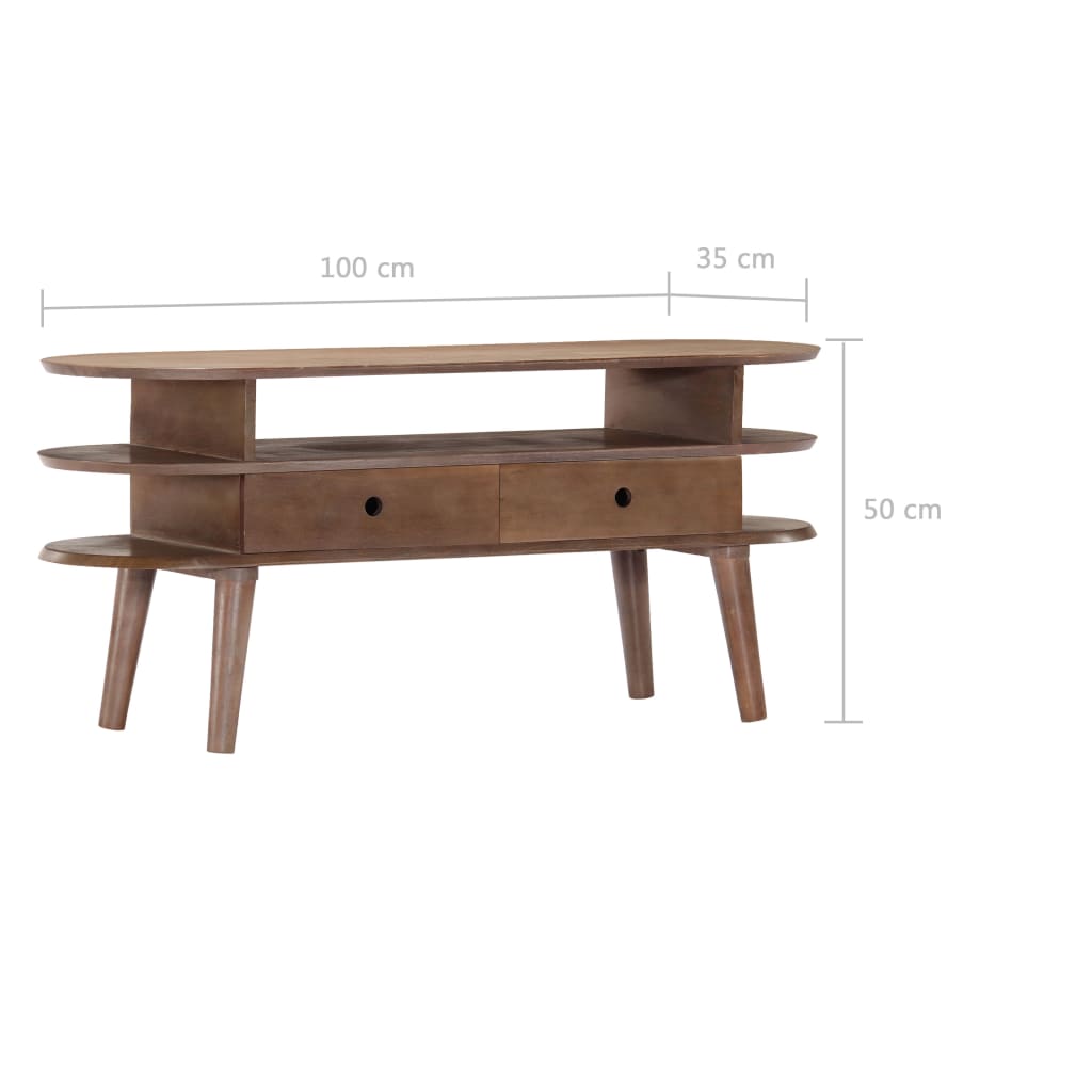 TV-benk 110x35x50 cm heltre akasie