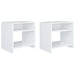 Nattbord 2 stk hvit 40x30x40 cm konstruert tre