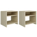 Nattbord 2 stk sonoma eik 40x30x40 cm konstruert tre