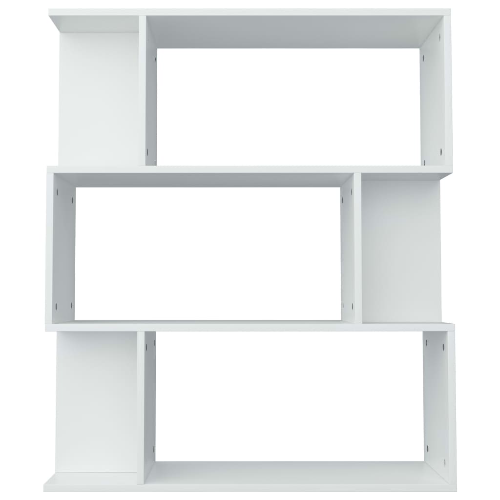 Bokhylle/Romdeler hvit 80x24x96 cm konstruert tre