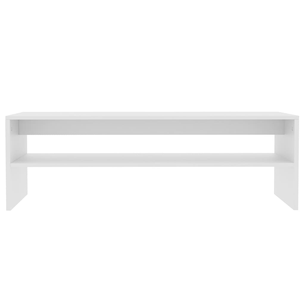 Salongbord hvit 100x40x40 cm sponplate