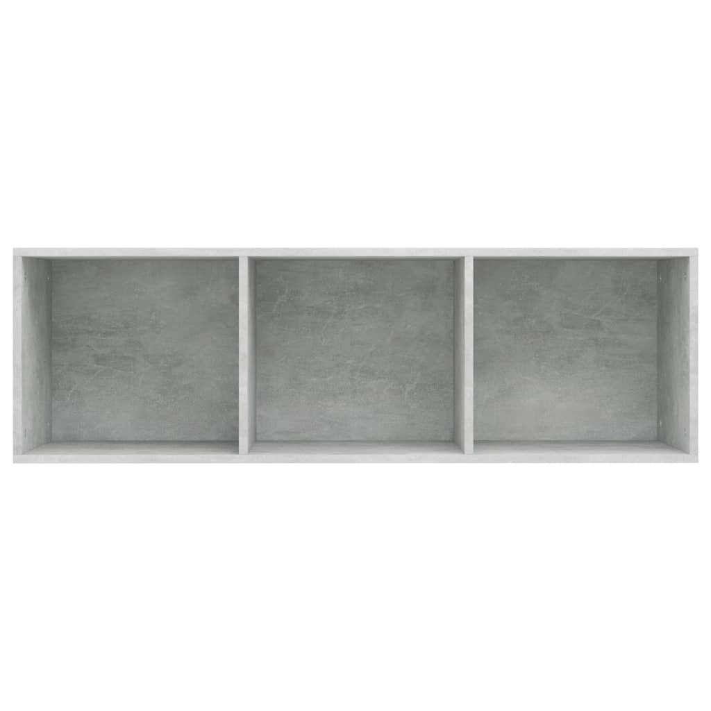 Bokhylle/TV-benk betonggrå 36x30x114 cm sponplate