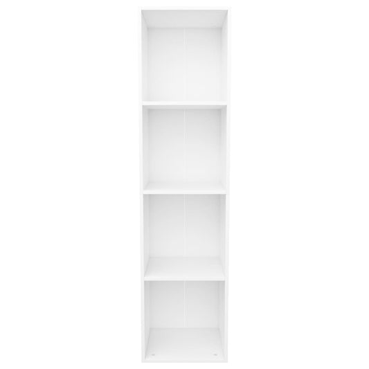 Bokhylle/TV-benk hvit 36x30x143 cm konstruert tre