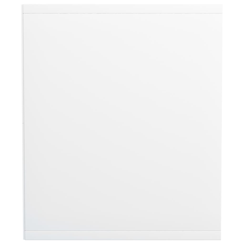 Bokhylle/TV-benk hvit 36x30x143 cm konstruert tre