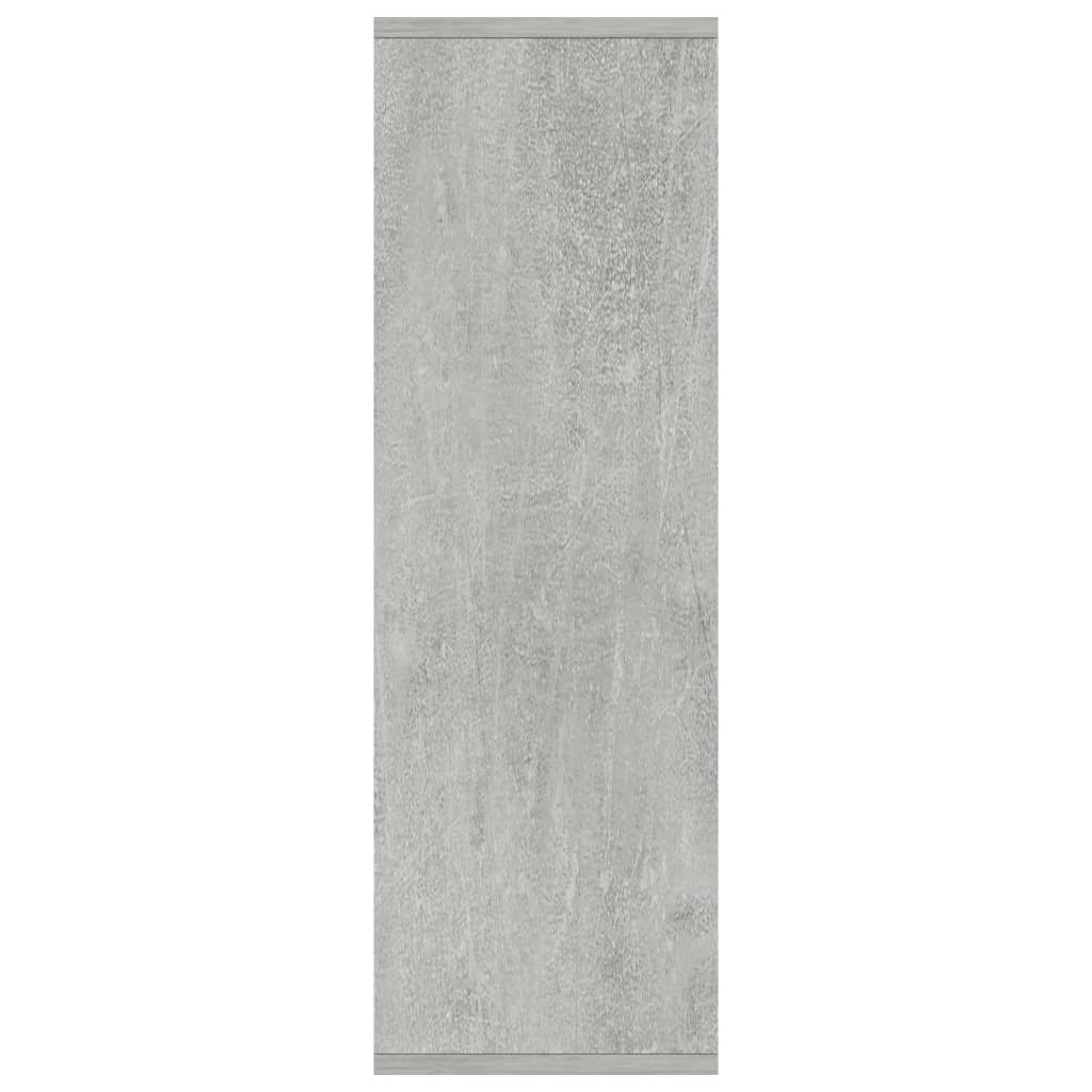 Bokhylle/skjenk betonggrå 50x25x80 cm konstruert tre