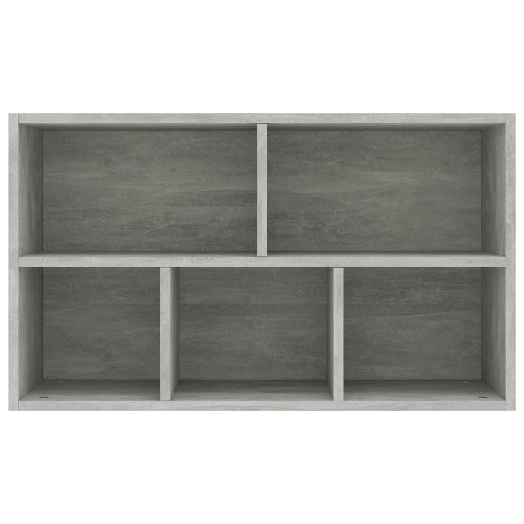 Bokhylle/skjenk betonggrå 50x25x80 cm konstruert tre