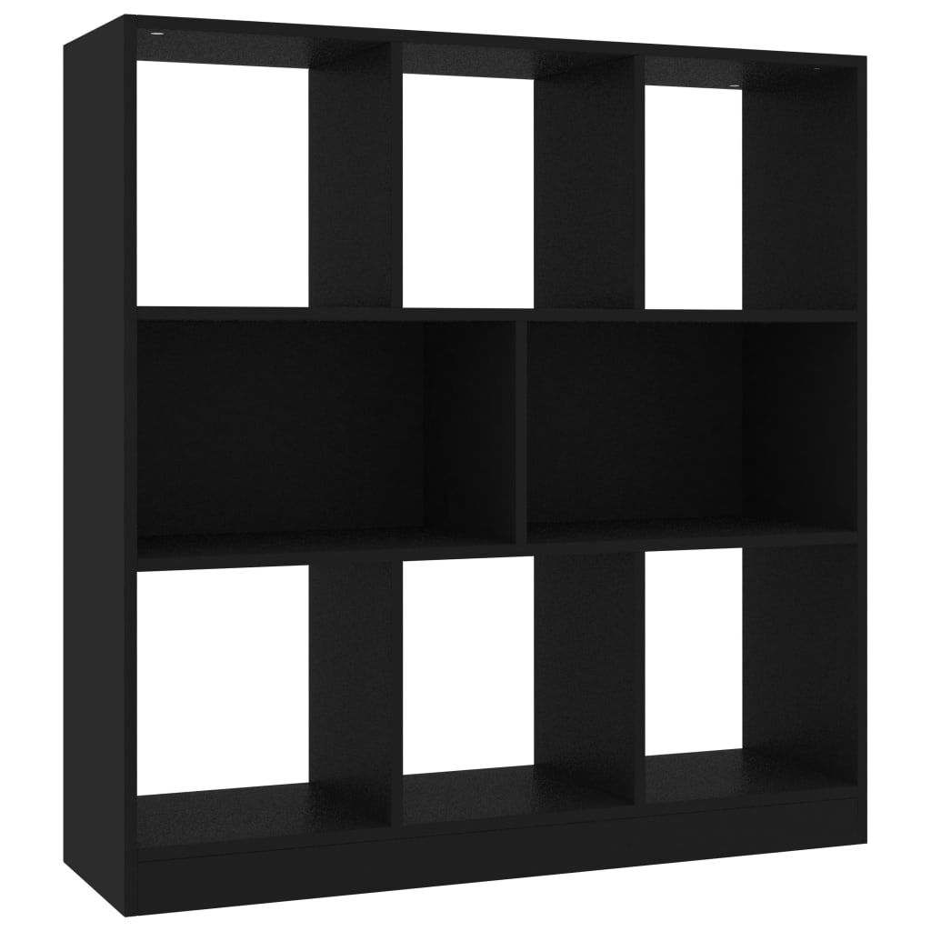 Bokhylle svart 97,5x29,5x100 cm konstruert tre