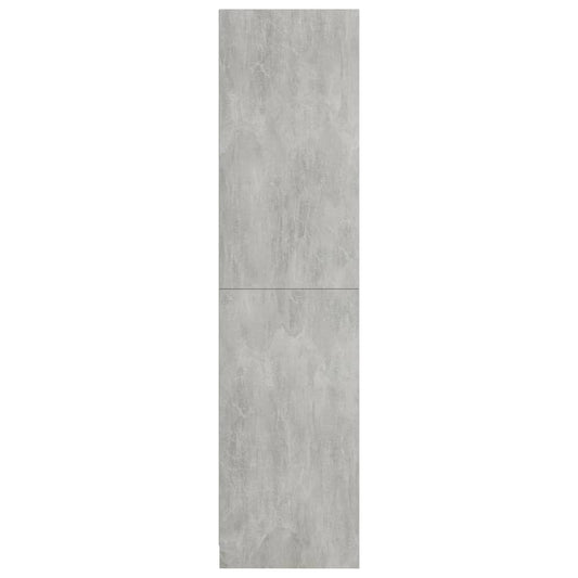 Garderobeskap betonggrå 100x50x200 cm sponplate