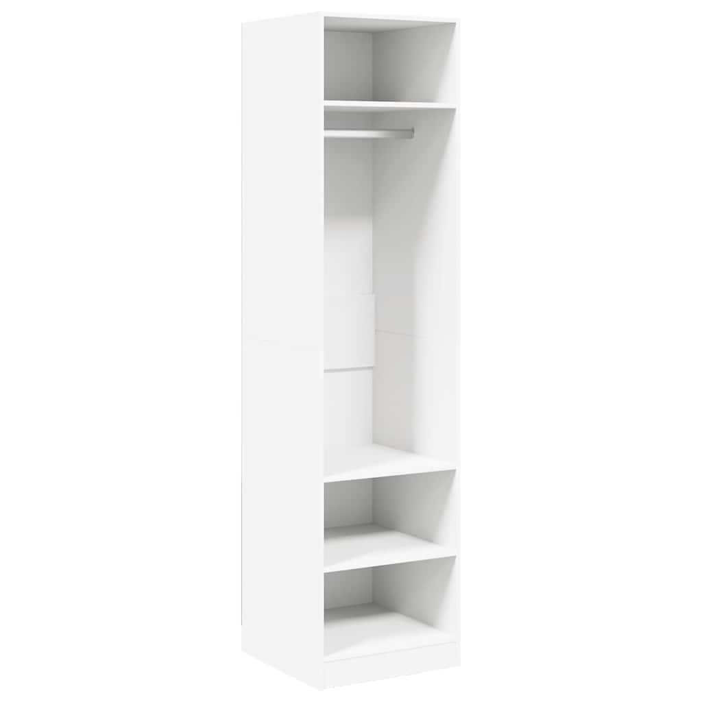 Garderobe hvit 50x50x200 cm konstruert tre vidaXL
