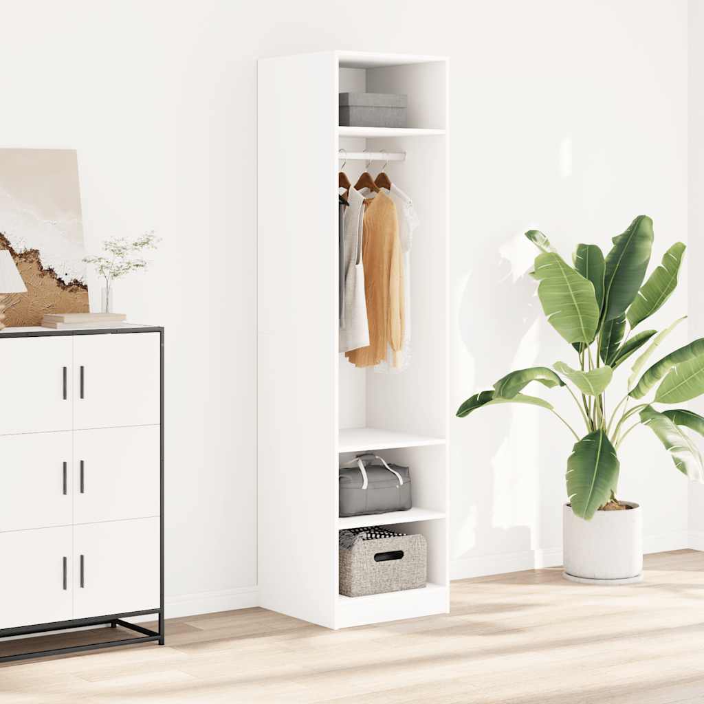 Garderobe hvit 50x50x200 cm konstruert tre vidaXL