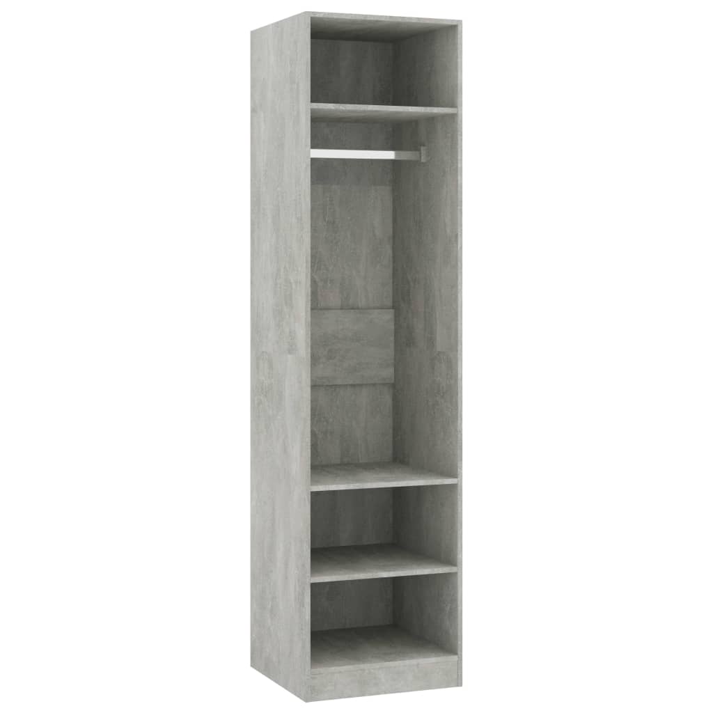 Garderobe betonggrå 50x50x200 cm konstruert tre