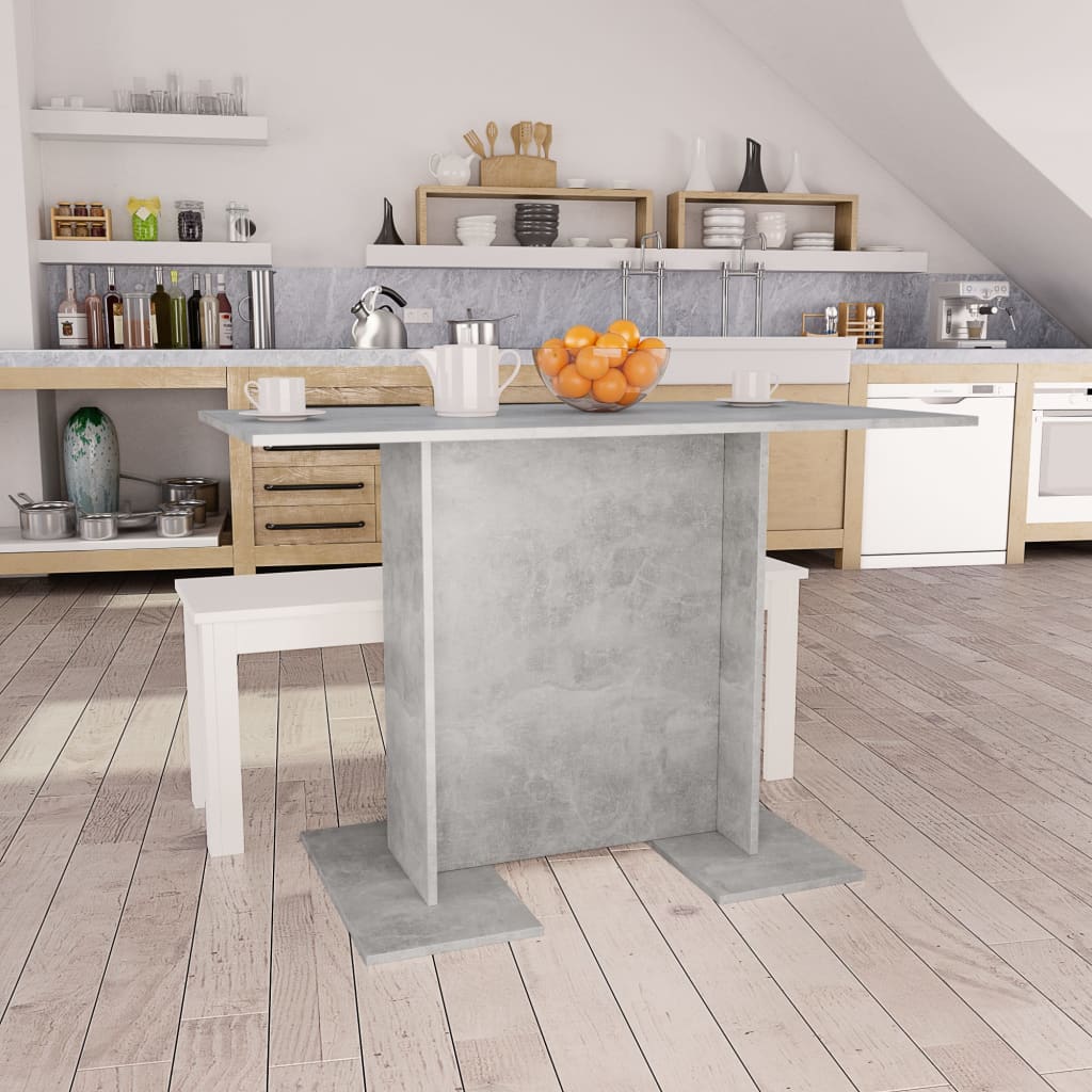 Spisebord betonggrå 110x60x75 cm konstruert tre