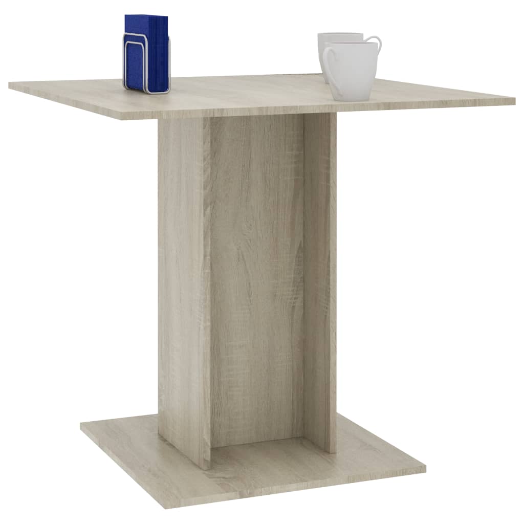 Spisebord sonoma eik 80x80x75 cm sponplate