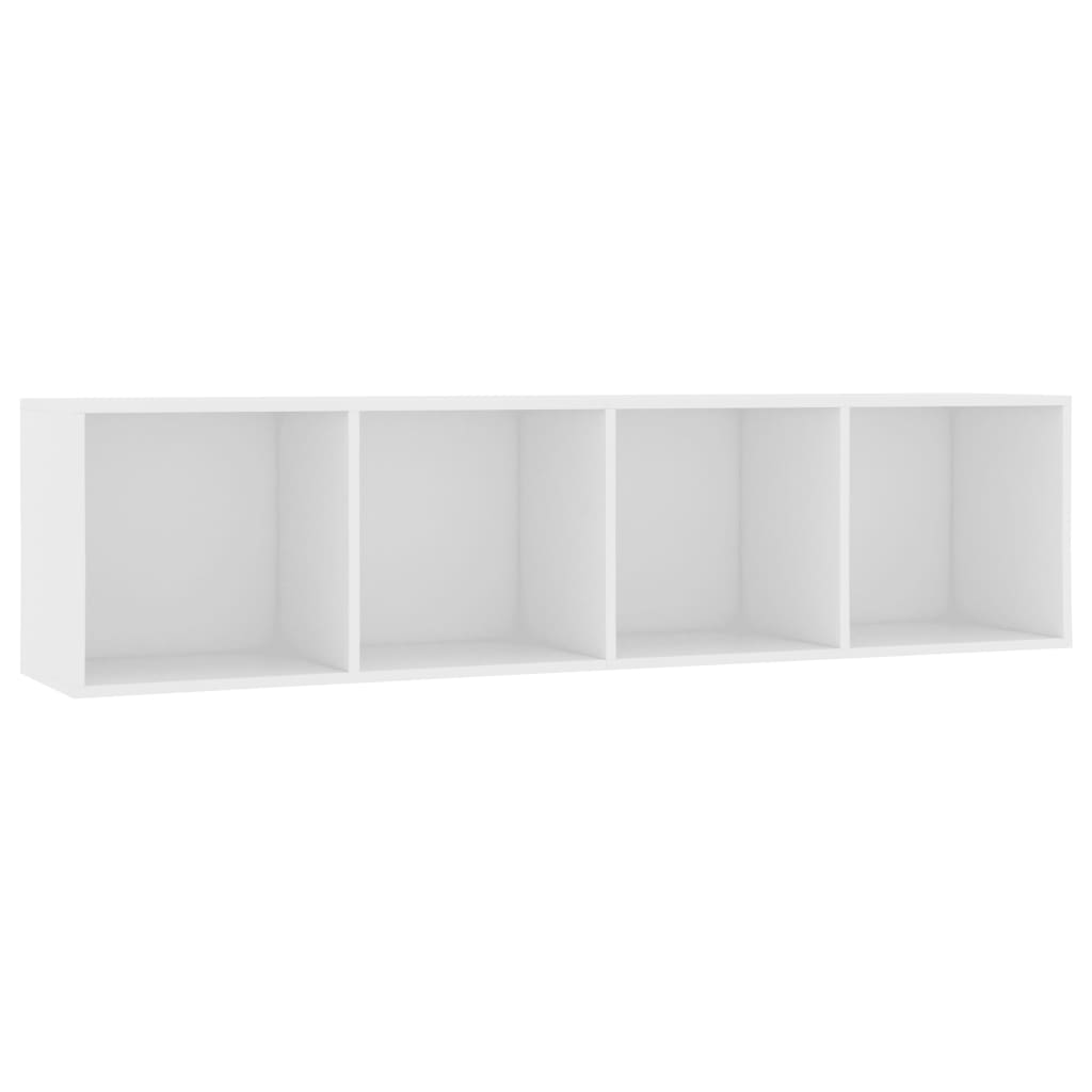 Bokhylle/TV-benk hvit 143x30x36 cm