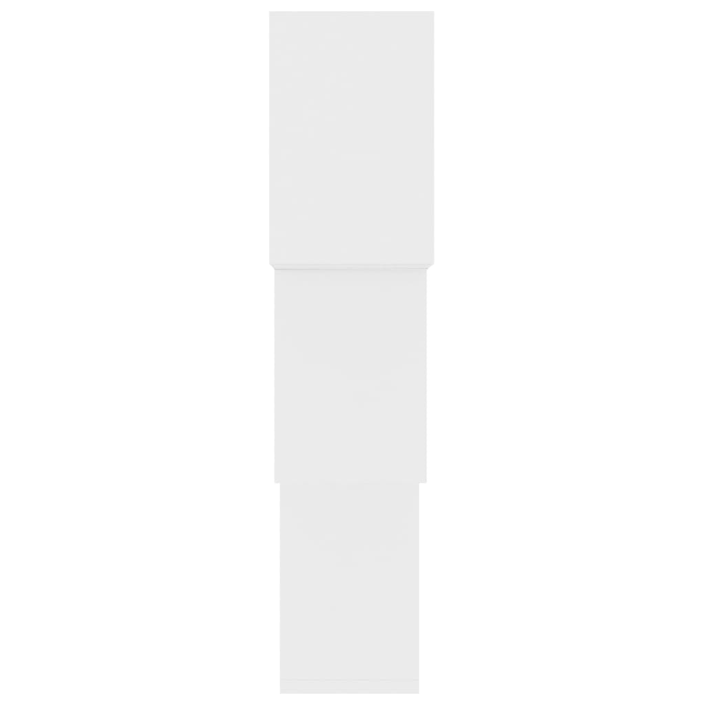 Vegghyller kubeformet hvit 68x15x68 cm sponplate