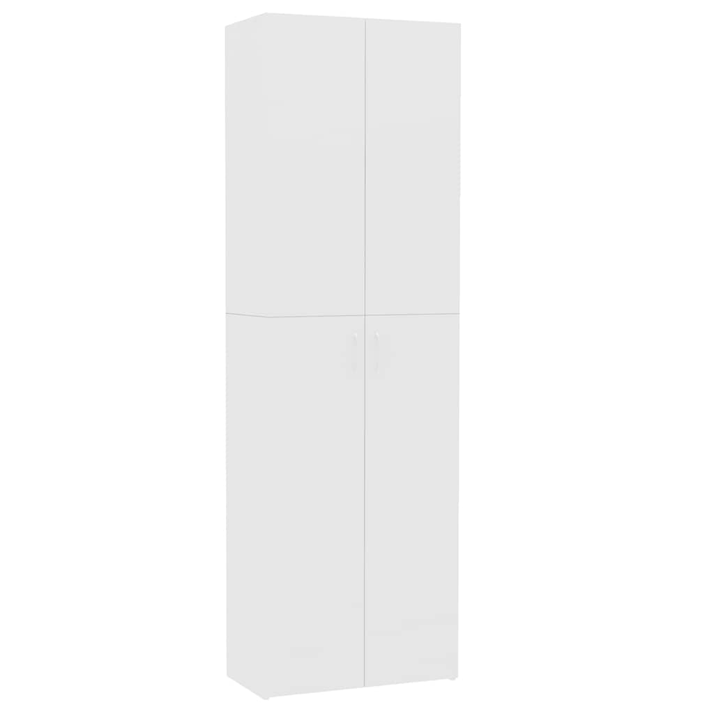 Kontorskap hvit 60x32x190 cm konstruert tre